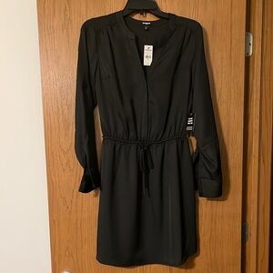 Express Black Sheath Dress with Bishop Sleeves